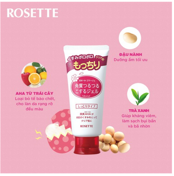 Tẩy Tế Bào Chết Cho Da Khô-Nhạy Cảm Rosette Gommage Moist