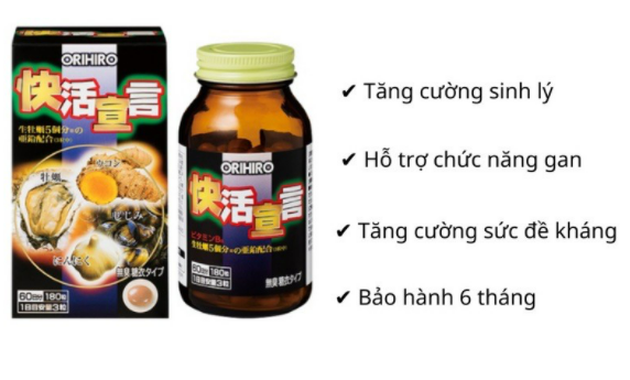 Tinh Chất Hàu Tươi - Tỏi - Nghệ Tăng Cường Sinh Lực Orihiro