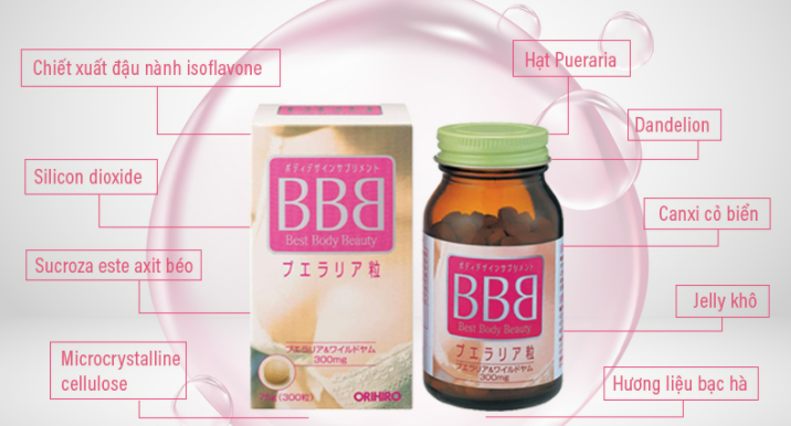 Viên Uống Hỗ Trợ Nở Ngực Orihiro BBB Best Body Beauty