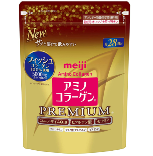 Bột Collagen Meiji Amino Premium Nhật Bản 196g